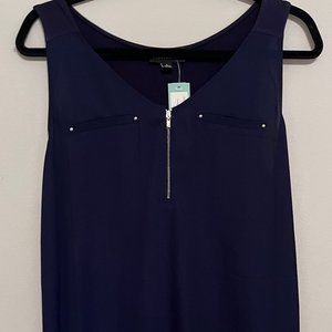 Fortune & Ivy Lighton Zip Detail Blouse, Sleeveless